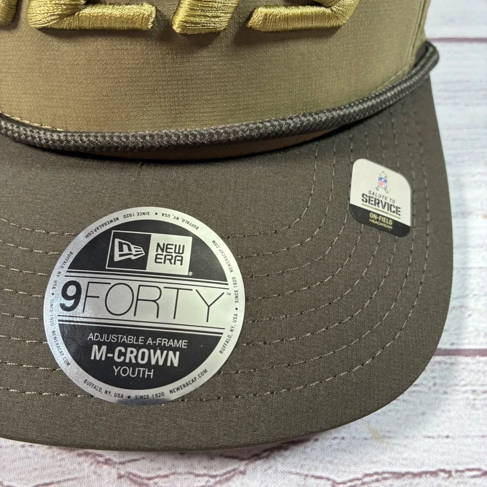 New Era New York Jets Salute to Service Youth Hat Olive Brown NFL 60760036 New